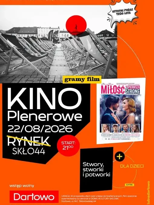 Kino plenerowe w Darłowie przeniesione do Galerii SKŁO4 – sprawdź szczegóły