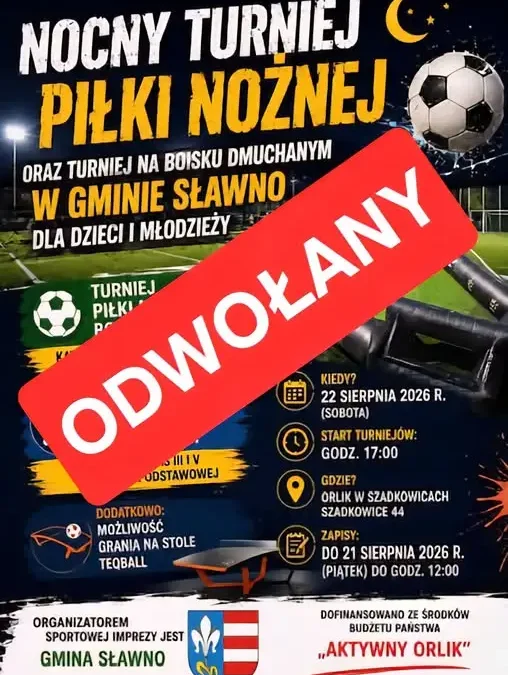 Nocny turniej na Orliku odwołany z powodu burz i silnego wiatru