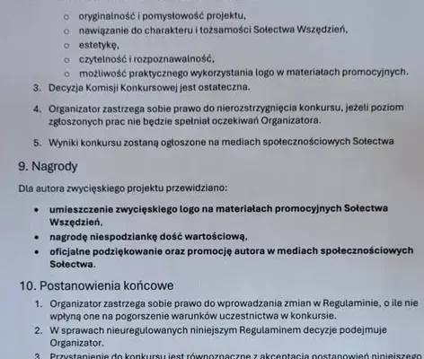 Konkurs na logo Sołectwa Wszędzień – zgłoś swoją propozycję
