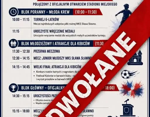 Odwołany festyn w Sławnie, mecze ligowe bez zmian – znamy nowe okoliczności
