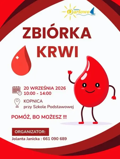 Zbiórka krwi w Kopnicy – już w niedzielę 20 września