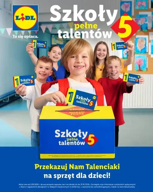 Szkoła zbiera Talenciaki w akcji Lidl „Szkoły Pełne Talentów”