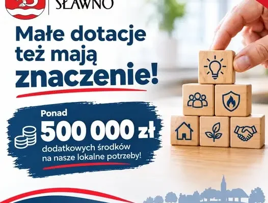 Gmina Sławno pozyskała ponad pół miliona złotych z małych dotacji