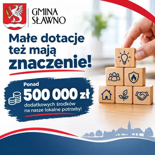 Gmina Sławno pozyskała ponad pół miliona złotych z małych dotacji